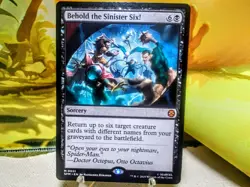 Behold the Sinister Six mythic magic the gathering spider man trading card - Image 1