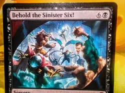 Behold the Sinister Six mythic magic the gathering spider man trading card - Image 2