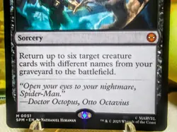 Behold the Sinister Six mythic magic the gathering spider man trading card - Image 3