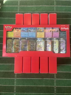 Pokemon TCG Prismatic Evolutions 8 Mini-Tin Sealed Bundle w/ Promo Cards!! - Image 1