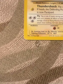 Pokemon Card - Flying Pikachu Black Star Promo #25 - Image 5