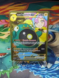 Pokemon TCG Ionos Bellibolt EX Gold Hyper Rare Card 188/159 Journey Together - Image 1