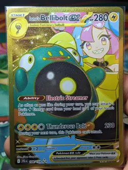 Pokemon TCG Ionos Bellibolt EX Gold Hyper Rare Card 188/159 Journey Together - Image 3