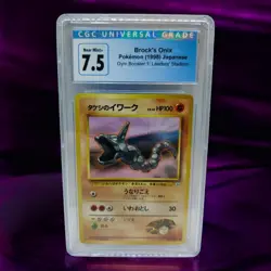 Brock's Onix Gym Heroes No. 095 Vintage Pokemon Card Japanese CGC Graded 7.5 NM - Image 1
