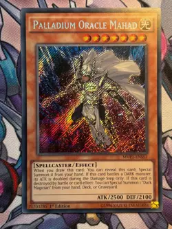 Palladium Oracle Mahad 1st EDT MVP1-ENS53 SECRET RARE YuGiOh Card - Image 1