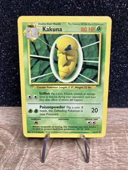 Kakuna (33/102) ~ NM [Base Set Unlimited] Vintage 1999 -WotC- Pokemon TCG Card - Image 1