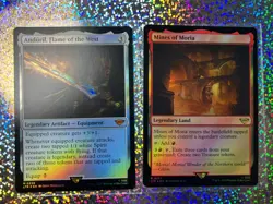 MTG Foil: Mythic 0236 Anduril, Flame of the West; Rare 0257 Mines of Moria - Image 1