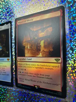 MTG Foil: Mythic 0236 Anduril, Flame of the West; Rare 0257 Mines of Moria - Image 3