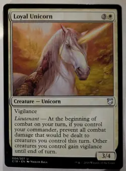 Loyal Unicorn Commander 2018 - MTG - Image 1