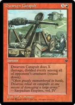 X 1 Dwarven Catapult NM Fallen Empires 051 MTG Magic The Gathering - Image 1