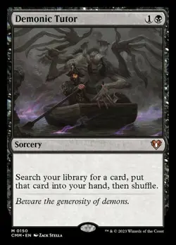 MTG Demonic Tutor - Foil, NM-Mint, English Commander Masters - Image 1