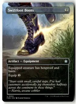 MTG - Swiftfoot Boots (Borderless) 355 Near MintFoundations - Image 1
