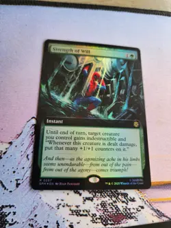 1 x Strength of Will - Foil - Extended Art - Marvel's Spider-Man - NM-Mint - MTG - Image 2