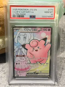 Pokemon PSA 10 GEM MINT Lillie's Clefairy ex 173/159 Journey Together Ultra Rare - Image 1