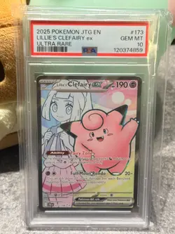 Pokemon PSA 10 GEM MINT Lillie's Clefairy ex 173/159 Journey Together Ultra Rare - Image 3