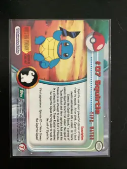 [LP] Squirtle #07 Pokemon Topps TV Series 1 Green Logo Non-Holo 1999 - Image 2
