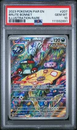 POKEMON PARADOX RIFT BRUTE BONNET #207 ILLUSTRATION PSA 10 GEM MINT #111332891 - Image 1
