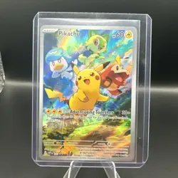 Pokemon TCG Pikachu 027 Promo Holo Black Star Paldea Evolved - Image 1