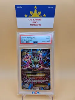 2016 POKEMON XY FATES COLLIDE #118 FA/M ALAKAZAM EX PSA 9 - Image 1