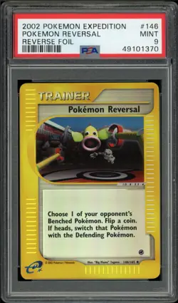 PSA 9 Mint Pokemon Reversal 146/165 Reverse Holo e-Series Expedition 2002 - Image 1