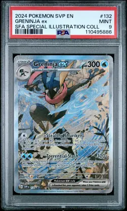 POKEMON SHROUDED FABLE GRENINJA EX #132 ILLUSTRATION PSA 9 MINT #110495886 - Image 1