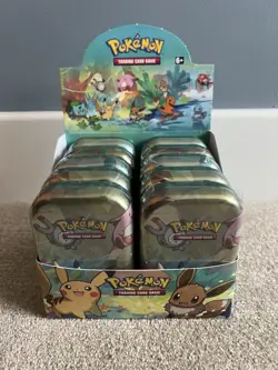 Pokemon TCG Kanto Friends Mini Tin Display 10 Count Sealed Tins - Image 1