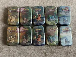 Pokemon TCG Kanto Friends Mini Tin Display 10 Count Sealed Tins - Image 2