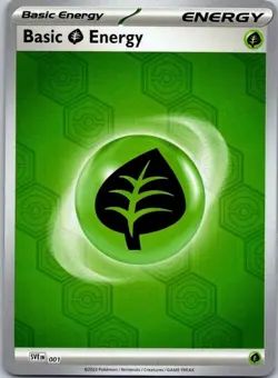 Pokemon Basic Grass Energy SVE001 Reverse Holo Shrouded Fable - Image 1