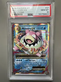 2016 Pokemon XY M Slowbro EX Evolutions GEM MT 10 PSA #27 - Image 1