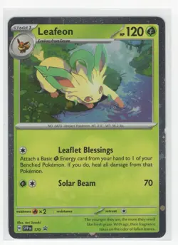 Pokemon Scarlet & Violet Black Star Promo - Leafeon SVP 170 Cosmos Holo - Image 1