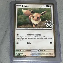 Eevee 133/165 Pokemon Holiday Calendar 2025 Festive Stamp Snowflake #A - Image 1