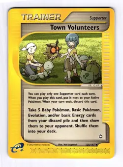 Town Volunteers Aquapolis #136 (2003) Uncommon HP Pokemon - Image 1