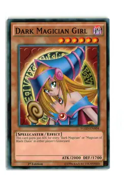 DARK MAGICIAN GIRL YGLD-ENA04 1st EDITION YUGIOH TCG LP - Image 1