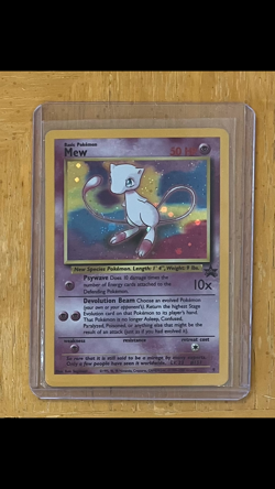 Pokemon Card 1998 Mew Black Star Promo Holographic Wotc (TCG Holo) Near Mint - Image 1