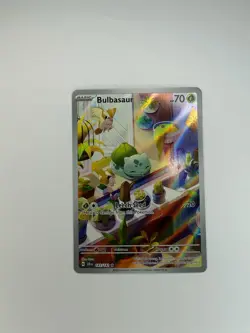 Pokemon TCG Bulbasaur Stellar Crown Illustration Holo Card 143/142 - Image 1