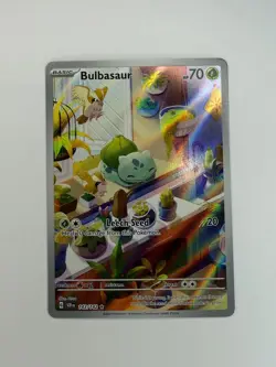 Pokemon TCG Bulbasaur Stellar Crown Illustration Holo Card 143/142 - Image 2