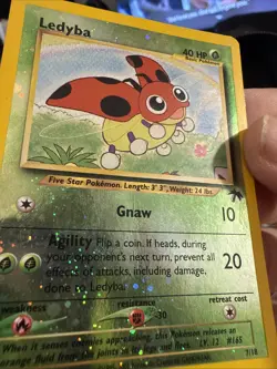Ledyba 7/18 - Pokemon Reverse Holo Southern Islands - TCG Card - MP Crease P18 - Image 2