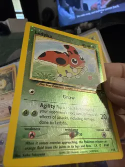 Ledyba 7/18 - Pokemon Reverse Holo Southern Islands - TCG Card - MP Crease P18 - Image 4
