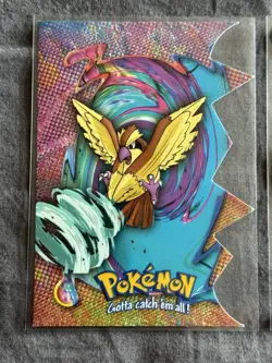 Pokemon Topps Series 2 Pidgey EV10 and Gloom EV5 Die-Cut Cards White Logo - Image 3