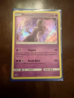 Pokemon Mewtwo TCG Detective Pikachu Holo Card 12/18 Holo Rare - Image 1