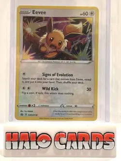 PACK FRESH Eevee SWSH118 Black Star Promo Cosmos Holo Rare Pokemon Card TCG NM Q - Image 1