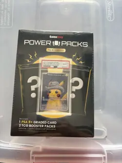GameStop Power Pack Series 2 (1) PSA 8+ Graded Card & (2) TCG Booster Packs NEW - Image 1