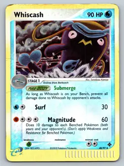 Pokemon Card Whiscash 48/97 EX Dragon Reverse Holo Light Play - Image 1
