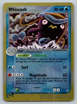Pokemon Card Whiscash 48/97 EX Dragon Reverse Holo Light Play - Image 3