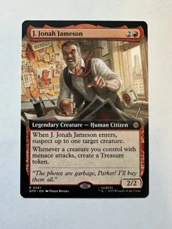 Magic the Gathering Spiderman J. Jonah Jameson Extended Art Rare - Image 1