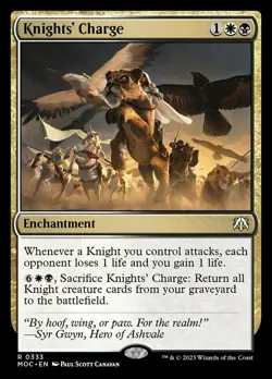 1 x Knights' Charge - Commander: March of the Machine - Light Play - MTG - Image 1