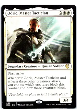 #90 Odric, Master Tactician MTG Commander: Innistrad: Midnight Hunt Rare - Image 1