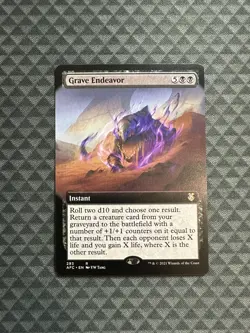 MTG Grave Endeavor #293 Extended Art Rare Commander: AITFR (AFC) - Image 1