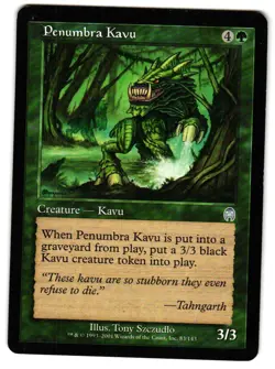 Magic_the_gathering Apocalypse Penumbra Kavu #83 2001,MTG,LP Uncommon - Image 1