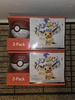 Pokemon TCG Prismatic Evolutions Elite Trainer Box ETB + Poke Ball *BUNDLE OF 2* - Image 1